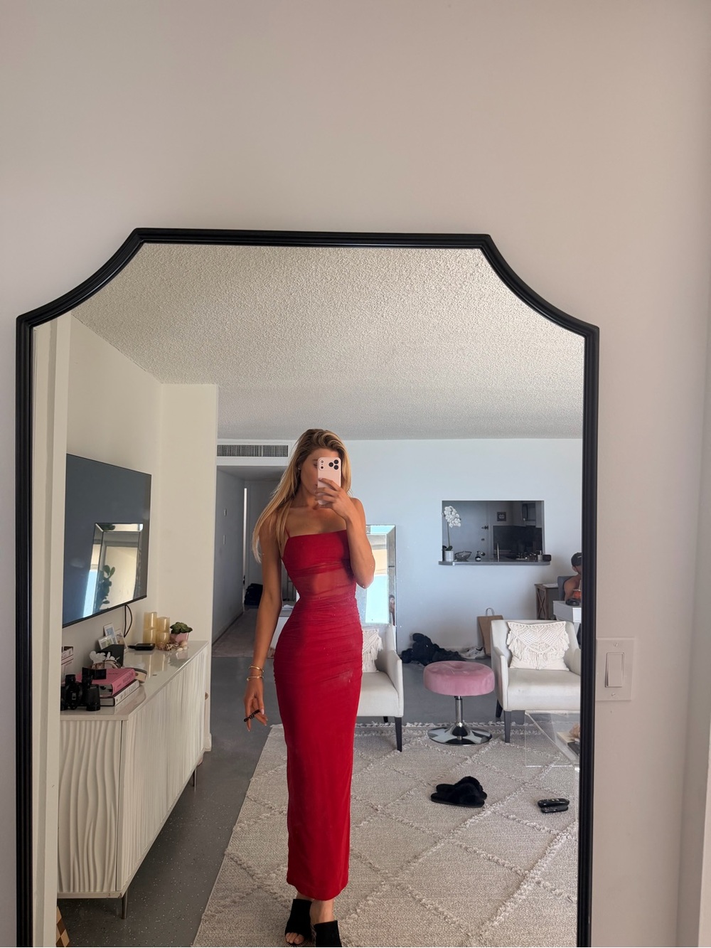 REVOLVE Red Strapless Maxi Dress